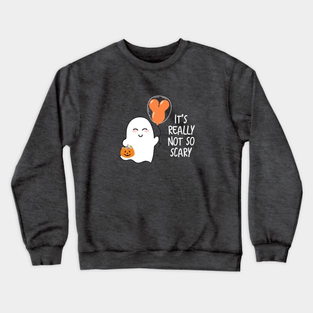 Not So Scary Ghost Halloween Crewneck Sweatshirt by xxkristen